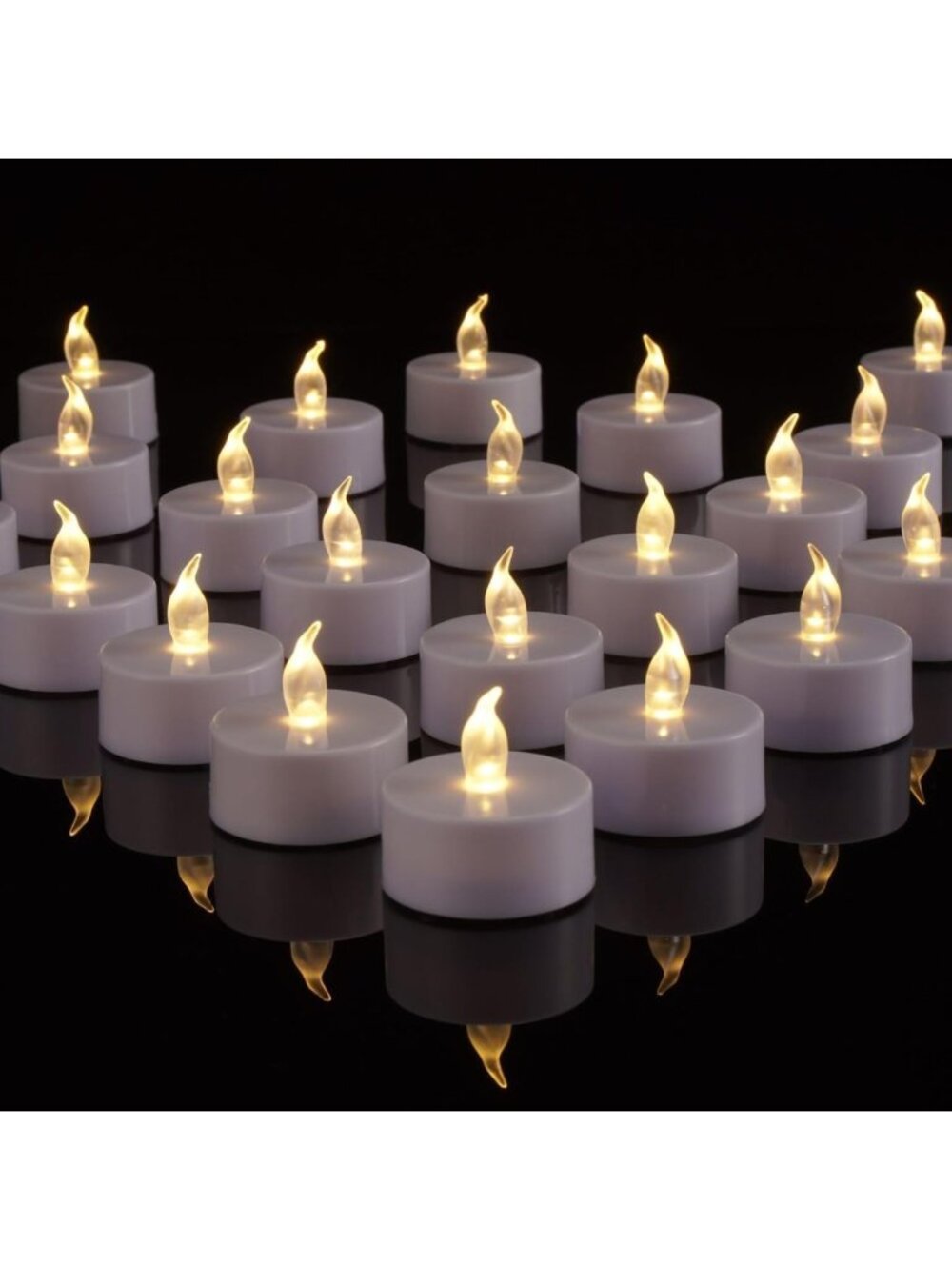200 Flameless LED Tea Light Candles - Battery Operated, Warm White Glow, Perfect
